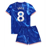 Chelsea Enzo Fernandez #8 Fußballbekleidung Heimtrikot Kinder 2024-25 Kurzarm (+ kurze hosen)